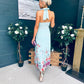 Keelin Halterneck Midi Dress Floral Pastel