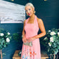 Keelin Halterneck Midi Dress Floral Peach