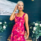 Aideen Detailed Midi Dress Floral Ruby