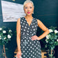 Michelle Banded Midi Dress Polka Khaki