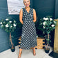 Michelle Banded Midi Dress Polka Khaki