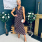 Michelle Banded Midi Dress Polka Coco