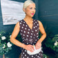 Michelle Banded Midi Dress Polka Coco