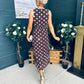Michelle Banded Midi Dress Polka Coco