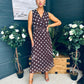 Michelle Banded Midi Dress Polka Coco