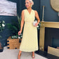 Michelle Banded Midi Dress Polka Yellow