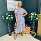 Leanne Pleated Midi Dress Floral Lilac