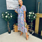Leanne Pleated Midi Dress Floral Lilac
