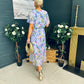 Leanne Pleated Midi Dress Floral Lilac