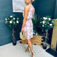 Jessy Pleated Mini Dress Floral Blush