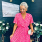 Nala Pleated Midi Dress Floral Pink