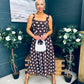 Tracey Detailed Midi Dress Polka Coco