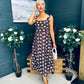 Tracey Detailed Midi Dress Polka Coco
