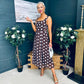 Tracey Detailed Midi Dress Polka Coco