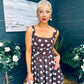 Tracey Detailed Midi Dress Polka Coco