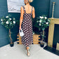 Tracey Detailed Midi Dress Polka Coco