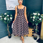 Tracey Detailed Midi Dress Polka Coco