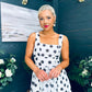 Tracey Detailed Midi Dress Polka Black / White