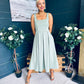 Erica Square Neck Midi Dress Sage