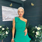 Casey Layered Detailed Occasion Dress Green