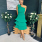 Casey Layered Detailed Occasion Dress Green