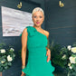 Casey Layered Detailed Occasion Dress Green