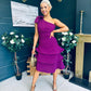 Casey Layered Detailed Occasion Dress Berry