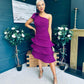 Casey Layered Detailed Occasion Dress Berry