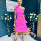 Casey Layered Detailed Occasion Dress Pink