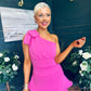 Casey Layered Detailed Occasion Dress Pink