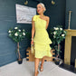 Casey Layered Detailed Occasion Dress Yellow
