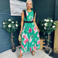 Addison Detailed Midi Dress Green