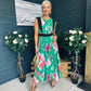 Addison Detailed Midi Dress Green