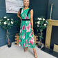 Addison Detailed Midi Dress Green