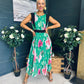 Addison Detailed Midi Dress Green