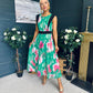 Addison Detailed Midi Dress Green