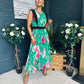 Addison Detailed Midi Dress Green