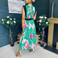 Addison Detailed Midi Dress Green