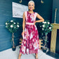 Addison Detailed Midi Dress Burgundy