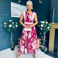 Addison Detailed Midi Dress Burgundy