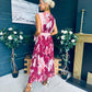Addison Detailed Midi Dress Burgundy
