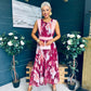 Addison Detailed Midi Dress Burgundy