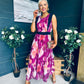 Addison Detailed Midi Dress Cherry