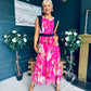 Addison Detailed Midi Dress Fuchsia