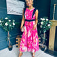 Addison Detailed Midi Dress Fuchsia