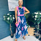Addison Detailed Midi Dress Navy