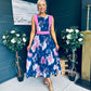 Addison Detailed Midi Dress Navy