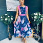 Addison Detailed Midi Dress Navy