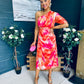 Emer One Shoulder Midi Dress Amber