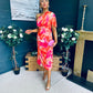 Emer One Shoulder Midi Dress Amber